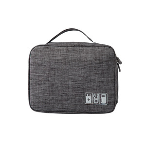 Organizador de cabos para dispositivos eletrônicos portáteis de viagem, bolsa de armazenamento digital de dupla camada, estojo HDD Powerbank, organizador - Product Image 3