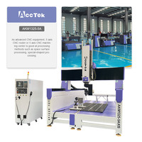 Routeur CNC 5 axes personnalisable avec broche de 10,0 kW, table à vide 1300*2500mm pour la sculpture sur bois