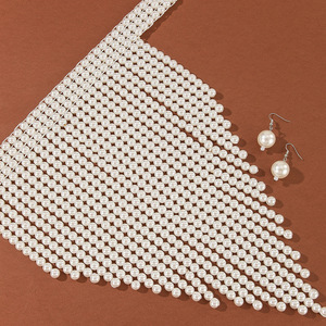 Nueva borla moda clásico collar de perlas de imitación diseño multicapa efecto cascada joyería de capas largas de gama alta - Product Image 6