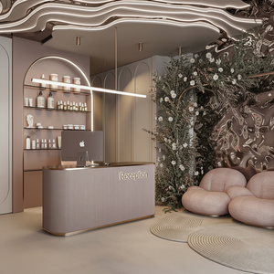 Mostrador de Recepción Comercial de Madera Moderno y de Lujo para Salones de Belleza, Barberías, Hoteles, Centros Comerciales, Almacenes, Oficinas en Turquía - Product Image 2