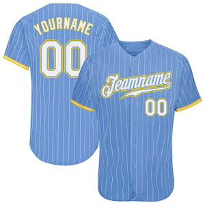 Vente en gros de chemises de sport à col en V boutonné vierges par sublimation pour hommes, maillot uniforme de l'équipe de baseball, logo personnalisé - Product Image 2