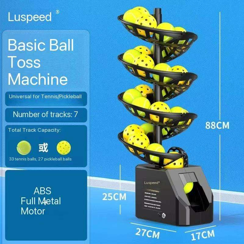 Luspeed T-001 Durable Tennis/Pickball Training Equipment Basic Throwing Machine Adults Children Professional Portable Home