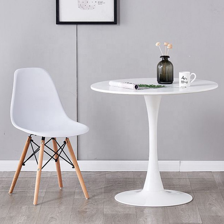Маленький Домашний круглый стол с тюльпаном в скандинавском стиле простой белый круглый стол