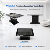 Table tactile interactive d'intérieur Vislat OEM ODM 32 43 55 pouces avec écran LCD sur pied pour la publicité