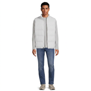 Gilet matelassé imperméable personnalisé pour homme – Léger, chaud, isolé, sans manches, idéal pour l'extérieur en hiver, avec col montant - Product Image 1