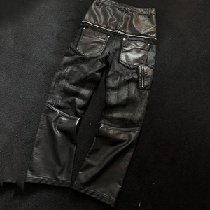 Jeans Vintage di Alta Qualità per Uomo, Stile Baggy con Patchwork, Pantaloni a Gamba Dritta Rock Revival - Product Image 2