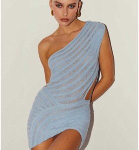 Wholesale Clothing Manufacturer <strong>Custom</strong> Undefined Crochet Knit Bodycon <strong>Dress</strong> - Product Image 2