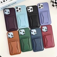 TPU + PC Imitation cuir PU affaires avec support support de téléphone housse de téléphone pour iPhone pour Samsung pour Redmi