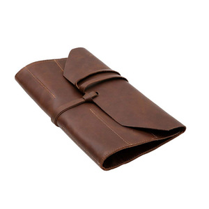 Bolsa de Herramientas Plegable de Cuero Crazy Horse, Bolsa Enrollable para Herramientas de Barbacoa, Bolsa de Almacenamiento para Tijeras de Peluquería, Bolsa para Herramientas de Ferretería - Product Image 5