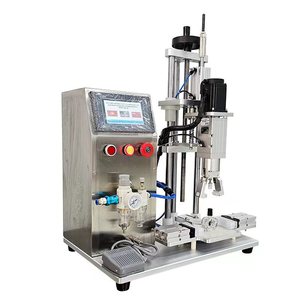 Machine de bouchage semi-automatique pneumatique pour bouteilles de 20 mm de diamètre, pour boissons, avec moteur et prise européenne, garantie 1 an - Product Image 1