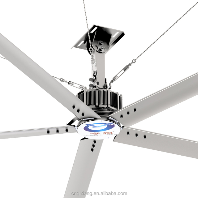 QX PMSM Brushless Servo Motor with Permanent Magnet Industrial HVLS Ceiling Fan with Core Bearing Big Size