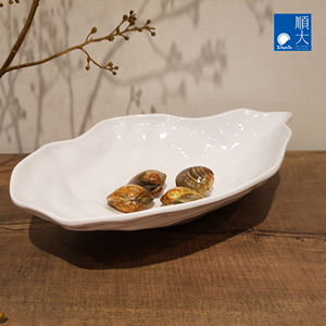 Assiettes de restaurant en mélamine, forme d'huîtres, grande et profonde, design spécial - Product Image 3
