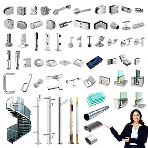 Moderne extérieur en acier inoxydable pont escalier balcon main courante <span class=keywords><strong>Inox</strong></span> Patio verre robinet pince Base couverture pour Villa centre commercial raccords <span class=keywords><strong>Inox</strong></span> - Product Image 1