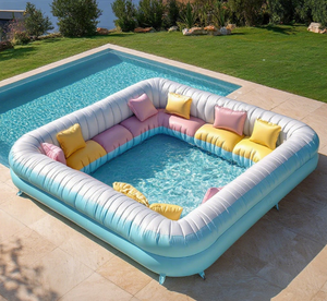 <span class=keywords><strong>Piscina</strong></span> Gonfiabile Portatile Personalizzata per Feste in Giardino, per Famiglie, Bambini e Adulti, <span class=keywords><strong>con</strong></span> <span class=keywords><strong>Sedute</strong></span> Lounge, Divano Gonfiabile per <span class=keywords><strong>Piscina</strong></span> - Product Image 5