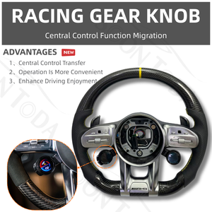 Volant en cuir et fibre de carbone de style sportif pour Mercedes Benz W205 CLS W218 GLA45 W216 <span class=keywords><strong>CL500</strong></span> CL550 CL55 CL63 C43 C63 AMG - Product Image 6