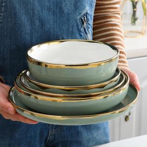Juego de Vajilla de Porcelana Esmaltada de Color, Portátil, en Oferta, Taza, Plato, Tazón, Apto para Microondas y Lavavajillas - Product Image 5