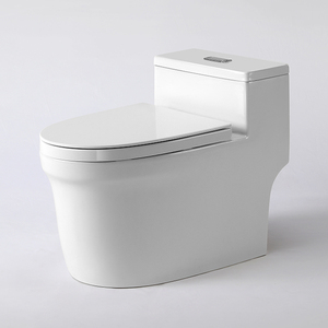 Hiện đại mảnh duy nhất S Trap gốm không có vành nhà vệ sinh kéo dài phòng tắm tầng gắn WC <span class=keywords><strong>commode</strong></span> với dual-tuôn ra tính năng - Product Image 2