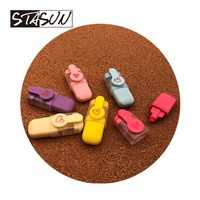Mini surligneur mignon format poche, marqueur fluorescent Macaron, papeterie créative et originale, cadeau pour enfants et étudiants