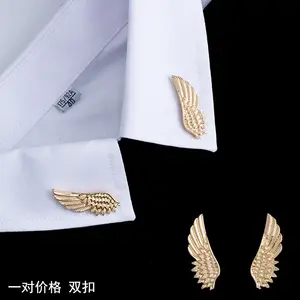 Fashion Punk Style Alloy Wings Brooch Collar Needle Personality Men And Women Wing Badge Collar Needle Party Jewelry Gift