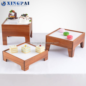 XINGPAI Thiết Bị Tự Chọn Của Khách Sạn Bộ Trưng Bày Bàn Tráng Miệng Bộ Kệ Trưng Bày Quán Cà Phê Bánh Tráng Miệng Bằng Gỗ Sapele Bộ Dụng Cụ Bán Thức Ăn - Product Image 3