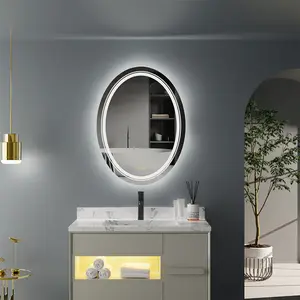 5Mm Kopervrije Zilveren Glazen Spiegel Badkamer Met Led Licht Frontlight N Achtergrondverlichting Dimbare Demist Spiegel Voor Wandmontage
