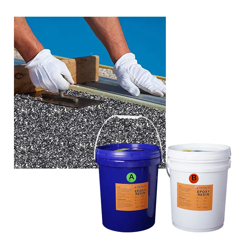 クリスタルクリアエポキシ樹脂結合骨材コンクリート床コーティング砂利接着剤ドライブウェイ