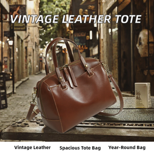 Sac fourre-tout vintage pour femme en cuir véritable avec bandoulière unique, fermeture éclair, grande capacité, sac à bandoulière en polyester couleur bonbon - Product Image 2