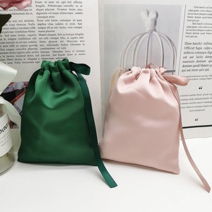 Custom Logo Luxury Drawstring Satin Pouch Silk Wigs Satin <b>Bags</b> for Hair Extension Packaging for Gift Jewelry Cosmetic <b>Dust</b> <b>Bag</b> - Product Image 3