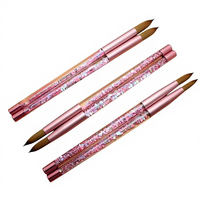 Fournisseur professionnel de produits pour ongles : Gel UV importé pour nail art, avec paillettes roses, gel de peinture à manche huilé, liner de dessin et pinceau en poils de Kolinsky