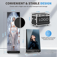 Affiche LED extérieure personnalisée pour centre commercial P1.86 P2 P2.5, signalisation numérique publicitaire portable intelligente à haute luminosité, garantie 3 ans