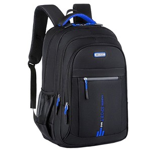 Laptop <b>Backpack</b> <b>Large</b> Capacity 15 Inches For Travel Student Unisex Black Green Blue Orange Solid Color Casual Style - Product Image 2
