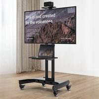 D910M Soporte de TV Popular de 75 pulgadas para TV LCD/Plasma de 32-75 pulgadas Carro de carrito de TV ajustable en altura