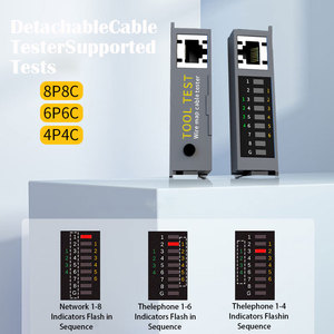 Kit d'outils réseau 4-en-1 : Pince à sertir + Testeur de câbles + Dénudeur + Coupe-câbles |   Kit d'outils de sertissage <span class=keywords><strong>RJ45</strong></span> à cliquet pour CAT5e/CAT6 - Product Image 5