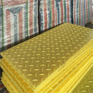 ZSPE <span class=keywords><strong>grande</strong></span> taille bleu jaune noir HDPE tapis de piste au sol en <span class=keywords><strong>plastique</strong></span> UHMWPE tapis de Protection au sol pour équipement lourd - Product Image 6