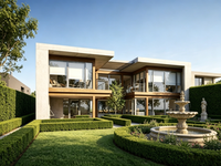 Villa modulaire spacieuse haut de gamme, construction en matériaux de qualité supérieure, énergie solaire en option, idéale pour une vie de luxe en banlieue