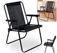 Chaise pliante d'extérieur en acier légère pour jardin, terrasse, plage, pêche, pique-nique, camping