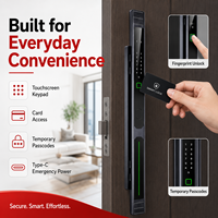 Serrures intelligentes numériques électroniques pour la sécurité domestique, à longue portée, biométriques, Tuya WIFI, reconnaissance faciale 3D, en alliage d'aluminium, stockage cloud