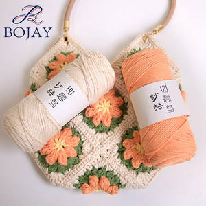 Bojay 2025 高品質 150g ボールヤーン 2mm厚 ルーピーステッチ かぎ針編み 棒針編み DIY 100%コットン糸 - Product Image 1