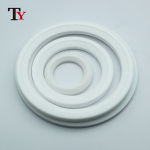 Pièces de valve à bride en PTFE haute température sur mesure, assise de vanne à boisseau sphérique, rondelle plate et composants d'étanchéité pour <span class=keywords><strong>pompe</strong></span> - Product Image 1