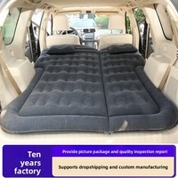 Matelas de voyage pliable pour voiture, matelas gonflable pour siège arrière de SUV, lit gonflable monté sur le coffre, gonflage manuel, tissu PVC Oxford