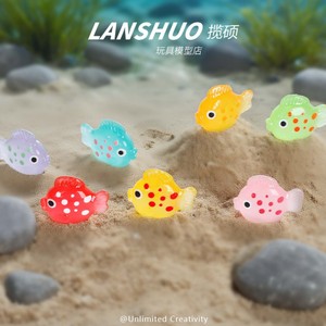 ชุดเครื่องประดับเรซิ่นรูปปลา Lanshuo งานฝีมือ DIY ชุดทำพวงกุญแจรูปสัตว์ทะเลเรืองแสงในที่มืด ลายจุด - Product Image 1