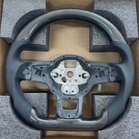 Volant sport en fibre de carbone pour Volkswagen VW Golf 5 6 7 R MK5 MK6 MK7 MK7.5 Gti Polo Passat CC B8 B6
