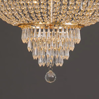 Lámpara de Araña de Cristal Dorada y Plateada, Lámpara de Cristal para Decoración de Salones de Boda, Lámpara Colgante LED, Decoración de Techo para Bodas