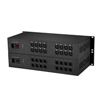 Émetteur-récepteur optique 16 canaux XLR équilibré pour audio sur fibre ST 20 km
