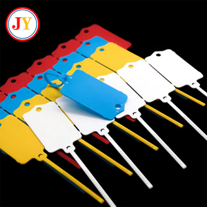 100 Etiquetas Colgantes de PVC Reutilizables, Etiquetas de Plástico en Blanco con <span class=keywords><strong>Cinta</strong></span> de Sellado Dentada, Etiquetas Impermeables Autoblocantes <span class=keywords><strong>para</strong></span> <span class=keywords><strong>Llaves</strong></span> de Coche - Product Image 1