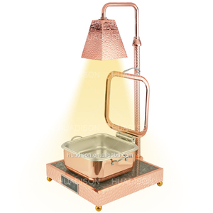 Equipo de hotel Huadison, lámpara de calor martillada, calentador de alimentos, lámpara de calor de un solo cabezal de acero inoxidable para alimentos - Product Image 2