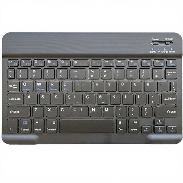 HK-HHT Ultra-Slim 101-Key Wireless for Keyboard Rechargeable Travel Portable Compatible Android for IOS Mac OS iPhone iPad