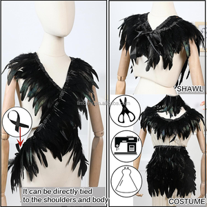 <span class=keywords><strong>Frange</strong></span> de plumes durable pour accessoire de costume, spectacle burlesque et décoration de masque DIY - Product Image 6