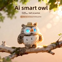 Robot en peluche parlant à commande vocale IA, compagnon émotionnel, vocalisation musicale, en fibre, mignon, cadeau pour enfants et adolescents - Grande Vente