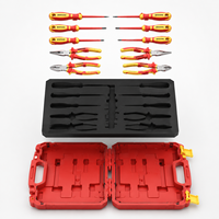 Juego de Herramientas Aisladas VED 1000V OEM de Fábrica, Estuche Rígido, Kit de Herramientas para Electricista, Llaves Ajustables de Acero al Cromo Vanadio
